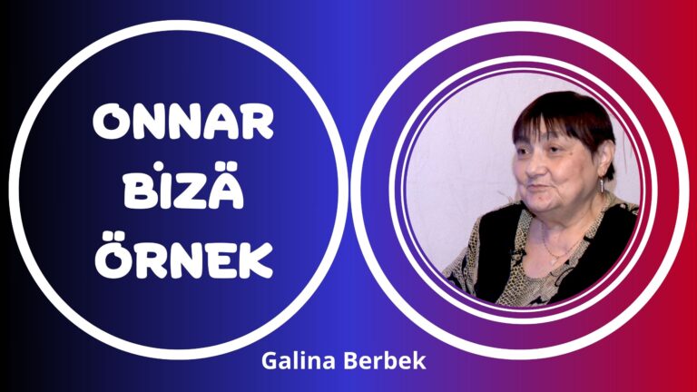 40 yıldan zeedä uşakları terbietmeyä hem üüretmeyä verän, onnarı yaşamakta örümeyä üüredän Galina Berbek kendi yaşamak istoriyasınınnan «ONNAR BİZÄ ÖRNEK» programasında paylaştı.