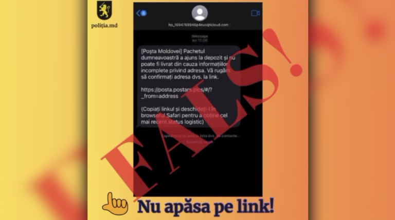 ГИП ЗАФИКСИРОВАЛ 86 СЛУЧАЕВ МОШЕННИЧЕСТВА С ИСПОЛЬЗОВАНИЕМ ДАННЫХ POȘTA MOLDOVEI: РЕКОМЕНДАЦИИ ДЛЯ ГРАЖДАН ГИП ЗАФИКСИРОВАЛ 86 СЛУЧАЕВ МОШЕННИЧЕСТВА С ИСПОЛЬЗОВАНИЕМ ДАННЫХ POȘTA MOLDOVEI: РЕКОМЕНДАЦИИ ДЛЯ ГРАЖДАН